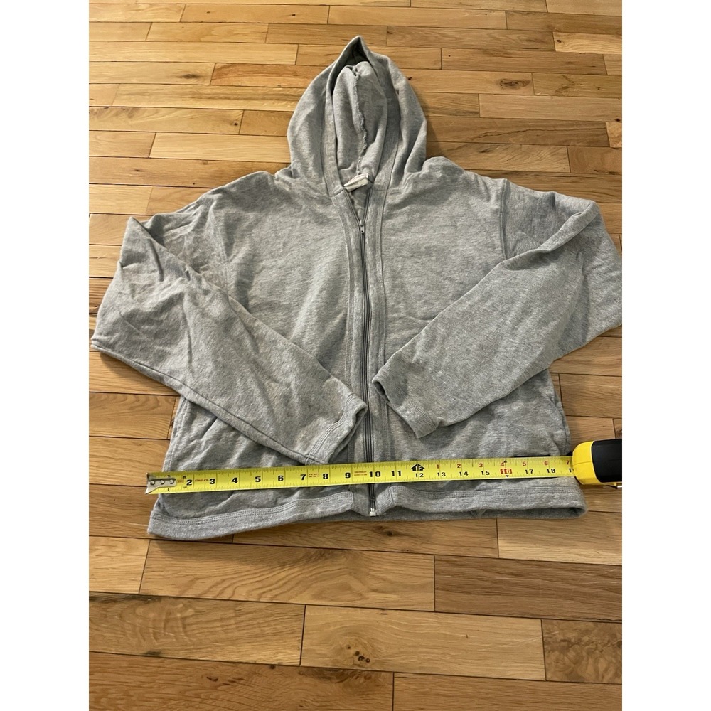 Champion Authentic Jacket Hoodie Womens Large Long Sleeve Red Tag Full Zip Grey - Picture 2 of 5